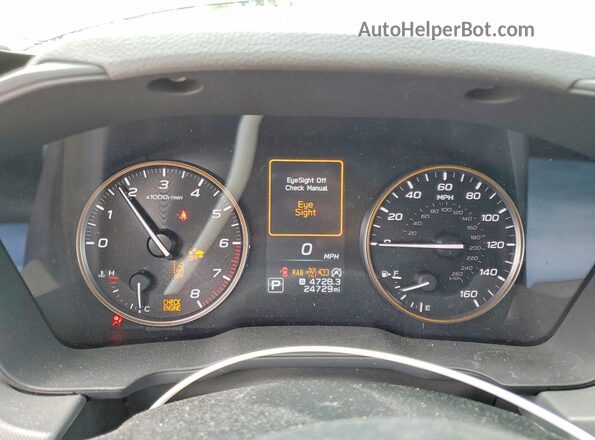 4S4GUHU62R3778226 2024 SUBARU CROSSTREK Серый Вид щитка приборов