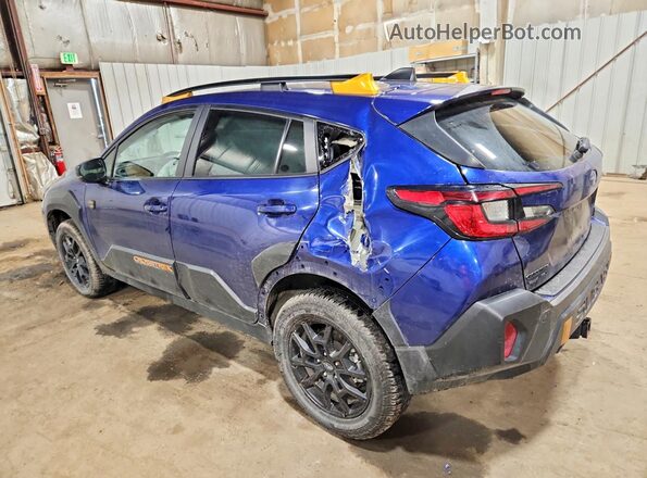 4S4GUHU63R3775934 2024 SUBARU CROSSTREK Blue Trasero izquierdo