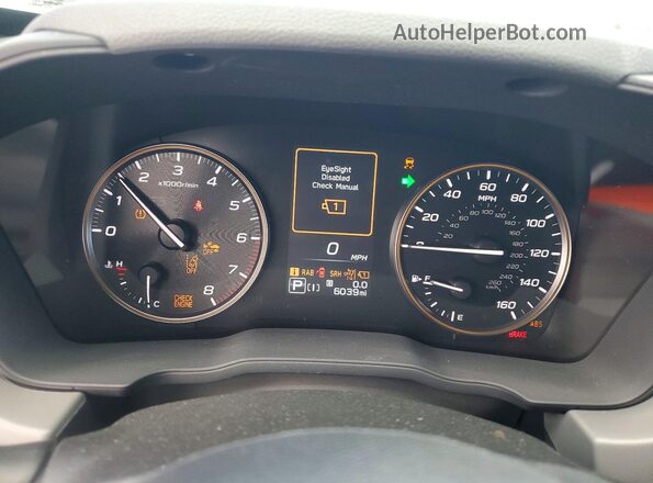 4S4GUHU66S3741685 2025 SUBARU CROSSTREK Silver ხელსაწყოთა პანელის ხედი