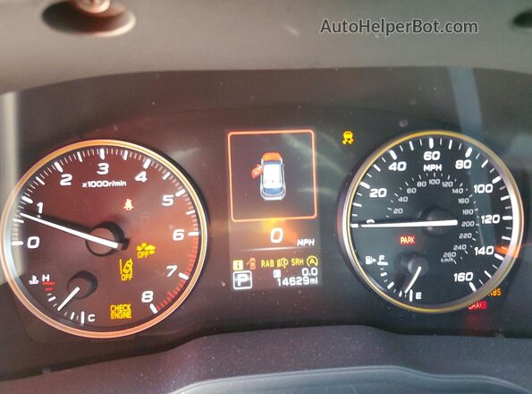 4S4GUHU6XR3822778 2024 SUBARU CROSSTREK Оранжевый Вид щитка приборов