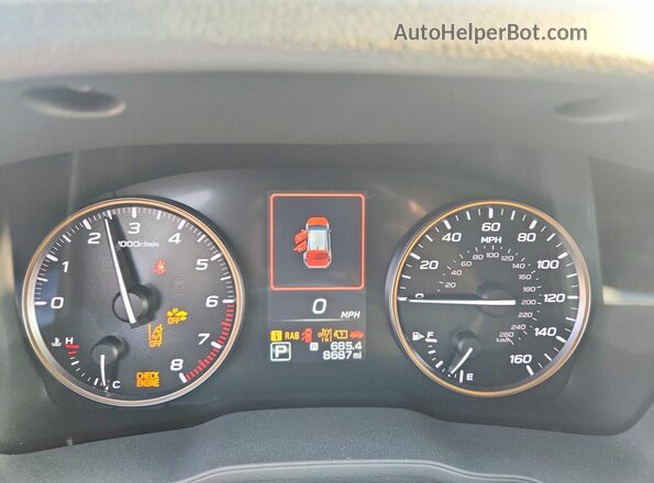 4S4GUHU6XS3753015 2025 SUBARU CROSSTREK Серый Вид щитка приборов