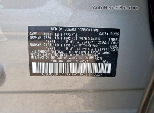 4S4SLDD60T3026294 2026 SUBARU FORESTER Gray Engine compartment view