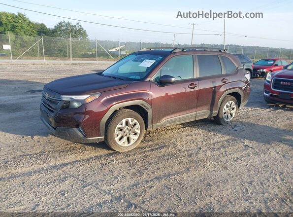 4S4SLDD67T3024526 2026 SUBARU FORESTER Burgundy Առջևի ձախ երեք քառորդ տեսարան