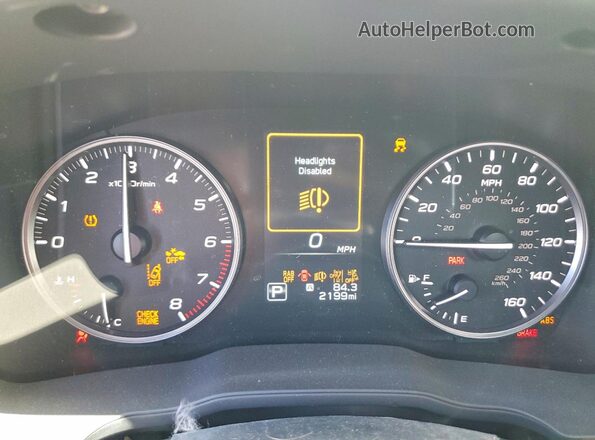 4S4SLDH67T3009406 2026 SUBARU FORESTER White ხელსაწყოთა პანელის ხედი