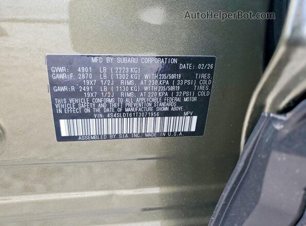 4S4SLDT61T3071956 2026 SUBARU FORESTER Green Շարժիչի բաժամունքի տեսք