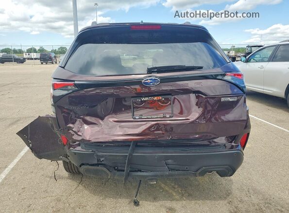 4S4SLSR76T3107256 2026 SUBARU FORESTER Burgundy Widok z tyłu