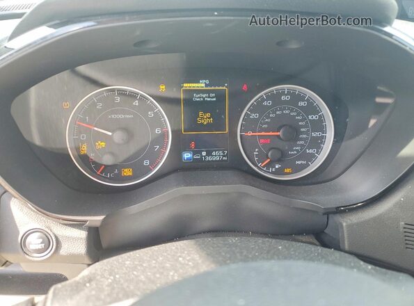 4S4WMAAD3K3454732 2019 SUBARU ASCENT Silver ხელსაწყოთა პანელის ხედი