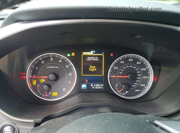 4S4WMABD3L3446386 2020 SUBARU ASCENT Silver ხელსაწყოთა პანელის ხედი