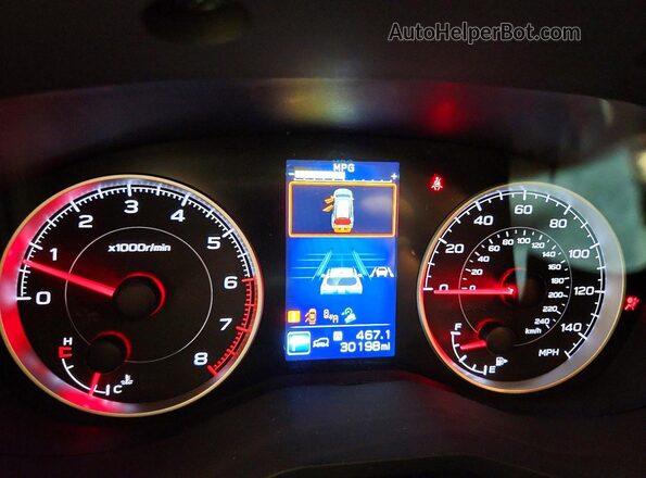 4S4WMABD5K3448199 2019 SUBARU ASCENT Красный Вид щитка приборов