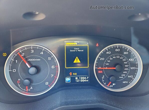 4S4WMACD0K3469556 2019 SUBARU ASCENT Gray Вид щитка приладів