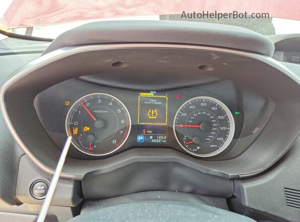 4S4WMACD8N3455599 2022 SUBARU ASCENT Red Instrument cluster view