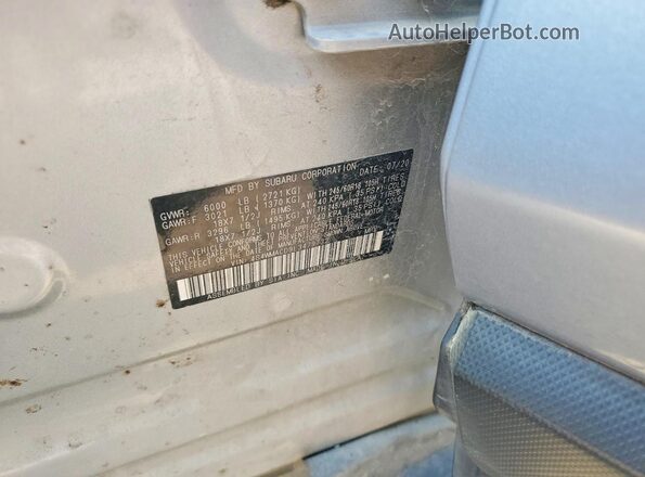 4S4WMACD9L3479732 2020 SUBARU ASCENT Gray Widok naklejki z numerem VIN