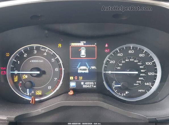 4S4WMAJD9K3486973 2019 SUBARU ASCENT Silver Widok tylnych siedzeń