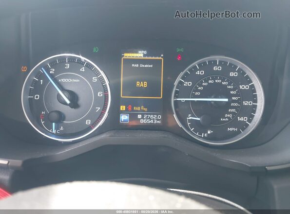 4S4WMALD2L3462643 2020 SUBARU ASCENT White უკანა სავარძლების ხედი