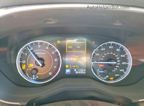 4S4WMALD4L3433189 2020 SUBARU ASCENT Серый Вид щитка приборов