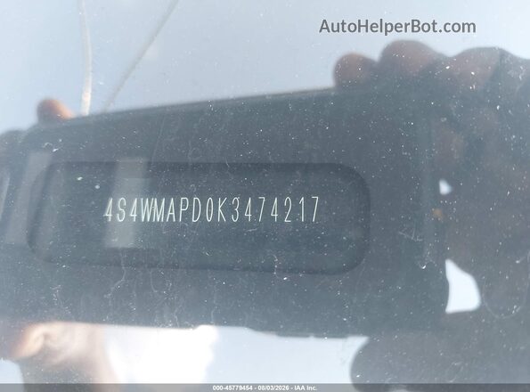 4S4WMAPD0K3474217 2019 SUBARU ASCENT Black Widok komory silnika