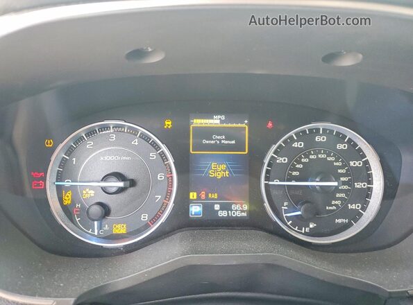 4S4WMAPD0L3457659 2020 SUBARU ASCENT Silver Սարքավորումների վահանակի տեսք