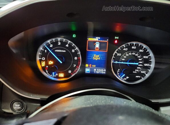 4S4WMAPD1K3424703 2019 SUBARU ASCENT Black ხელსაწყოთა პანელის ხედი