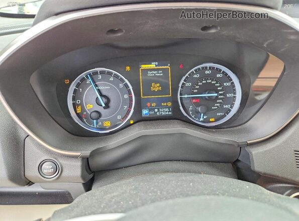 4S4WMAPD2K3441011 2019 SUBARU ASCENT Brown Вид щитка приладів