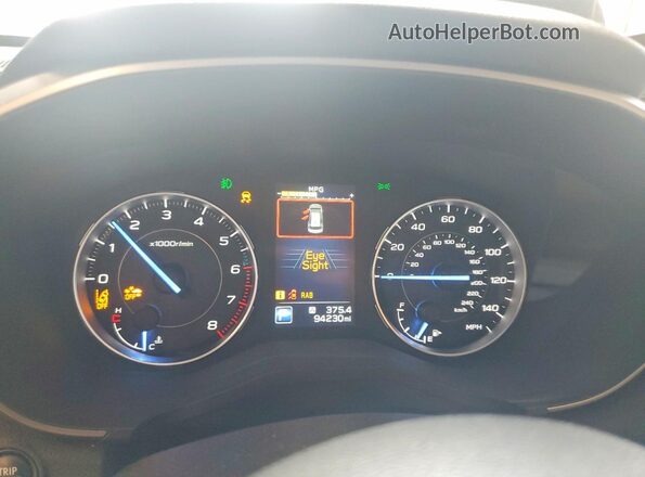 4S4WMAPD5K3416779 2019 SUBARU ASCENT Blue Instrument cluster view