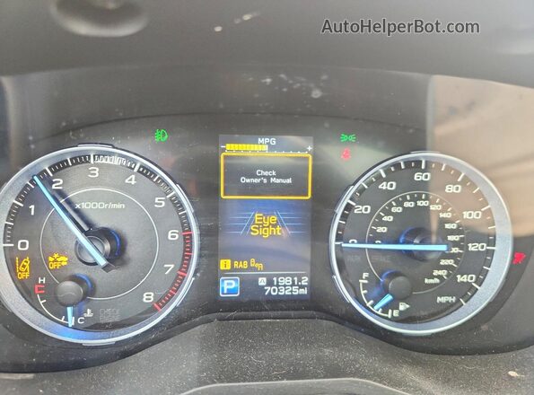 4S4WMAPD9L3446076 2020 SUBARU ASCENT Черный Вид щитка приборов