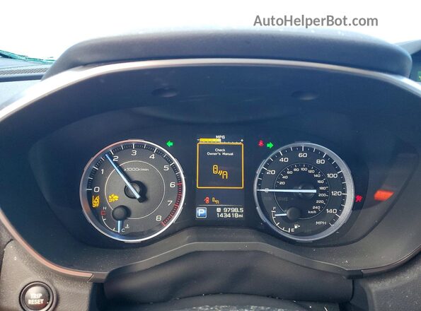 4S4WMARD2K3469694 2019 SUBARU ASCENT Maroon ხელსაწყოთა პანელის ხედი