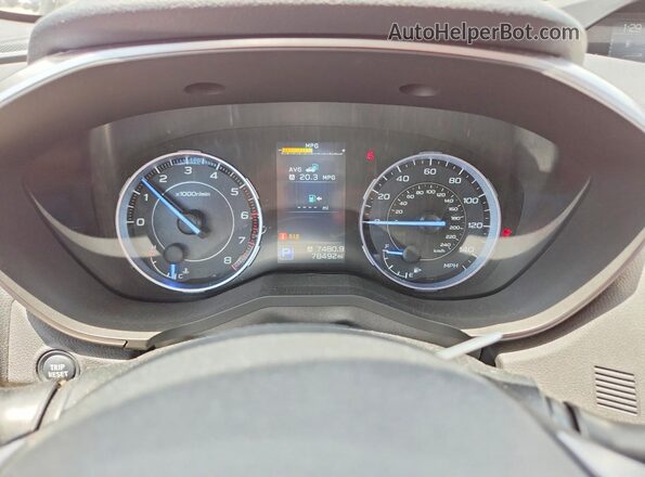 4S4WMARD6L3467190 2020 SUBARU ASCENT White Vista del cuadro de instrumentos