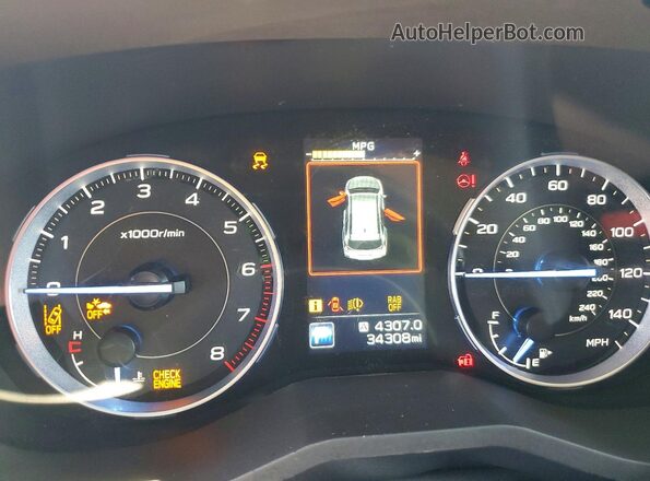 4S4WMARD6N3447427 2022 SUBARU ASCENT Серый Вид щитка приборов