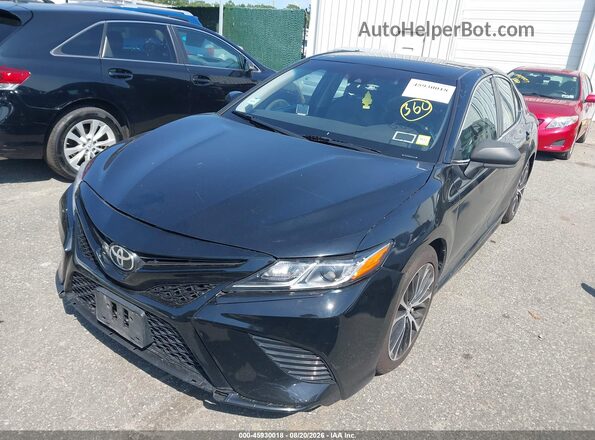 4T1B11HK0KU161473 2019 TOYOTA CAMRY Black Առջևի ձախ երեք քառորդ տեսարան