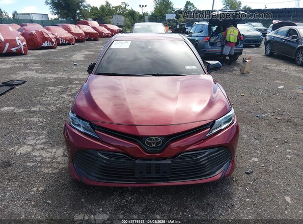 4T1B11HK2KU686759 2019 TOYOTA CAMRY Burgundy ხელსაწყოთა პანელის ხედი
