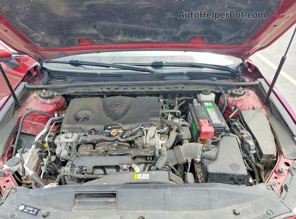 4T1B11HK3JU615231 2018 TOYOTA CAMRY Red Вид задньої частини салону