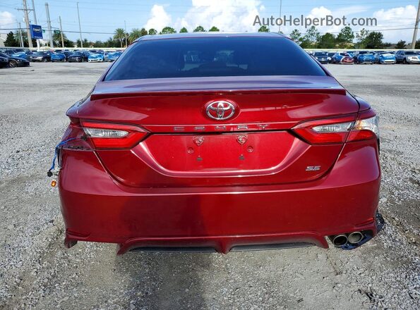 4T1B11HK5JU622312 2018 TOYOTA CAMRY Red Вид ззаду