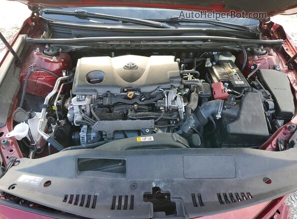 4T1B11HK5JU622312 2018 TOYOTA CAMRY Red Вид задньої частини салону