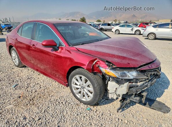 4T1B11HK6KU728950 2019 TOYOTA CAMRY Бордовый Передняя правая четверть