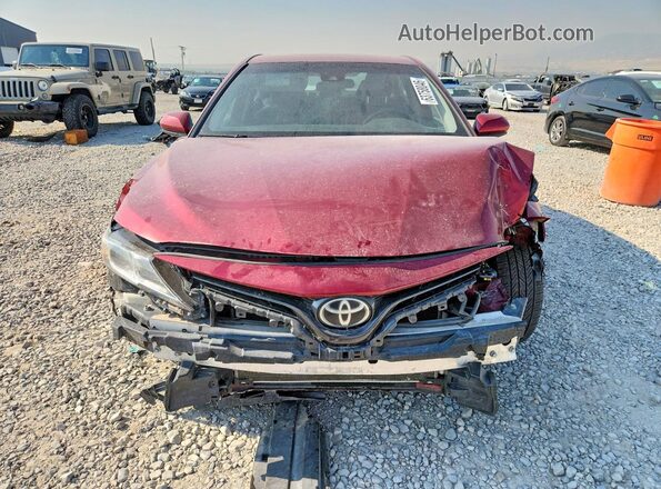 4T1B11HK6KU728950 2019 TOYOTA CAMRY Бордовый Вид спереди
