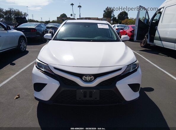 4T1B11HK6KU799470 2019 TOYOTA CAMRY White Вид щитка приладів