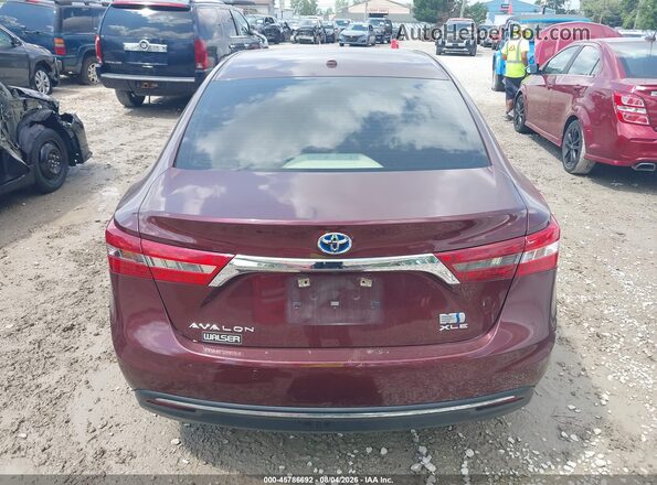 4T1BD1EB1GU054659 2016 TOYOTA AVALON HYBRID Темно-бордовый 