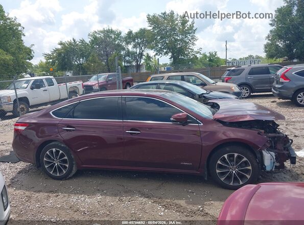 4T1BD1EB1GU054659 2016 TOYOTA AVALON HYBRID Темно-бордовый Вид задней части салона