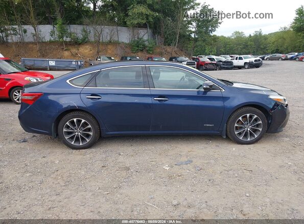 4T1BD1EB2GU054833 2016 TOYOTA AVALON HYBRID Синий Вид задней части салона