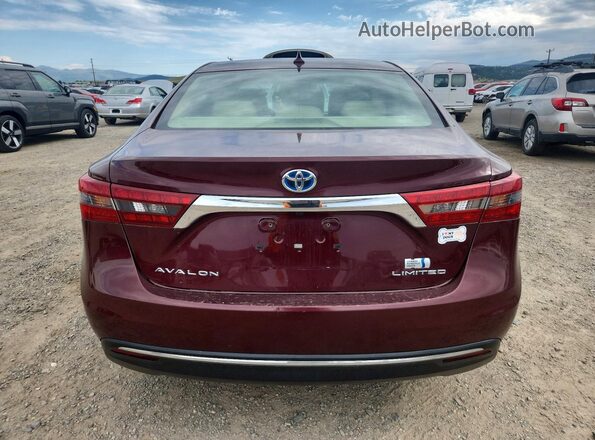 4T1BD1EB6GU048467 2016 TOYOTA AVALON Burgundy Rear view