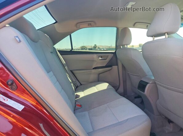4T1BD1FK2GU199692 2016 TOYOTA CAMRY Red უკანა სავარძლების ხედი