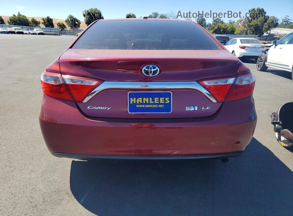 4T1BD1FK2GU199692 2016 TOYOTA CAMRY Red უკანა ხედი