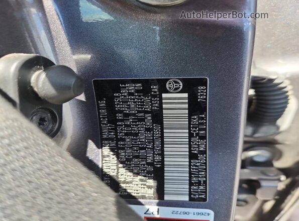 4T1BF1FK0HU769507 2017 TOYOTA CAMRY Серый Вид подкапотного пространства