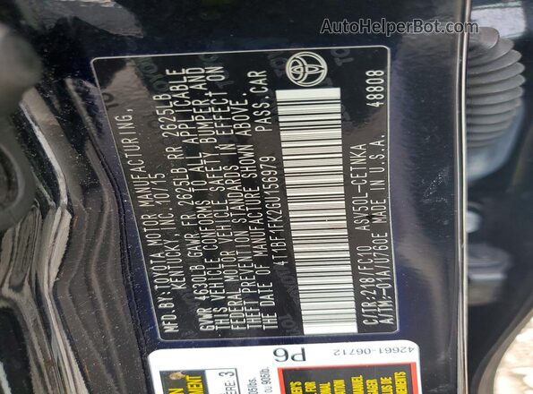 4T1BF1FK2GU156979 2016 TOYOTA CAMRY Black Engine compartment view