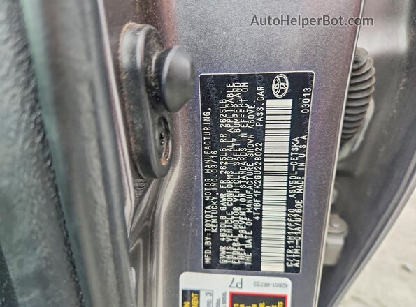 4T1BF1FK2GU228022 2016 TOYOTA CAMRY Gray Вид підкапотного простору