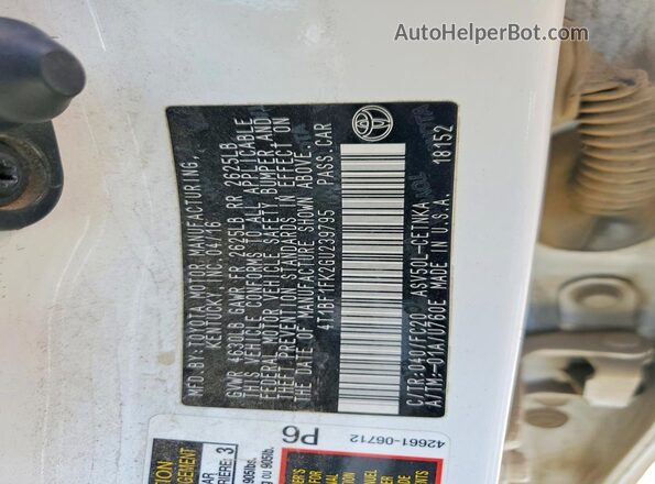 4T1BF1FK2GU239795 2016 TOYOTA CAMRY White Вид підкапотного простору