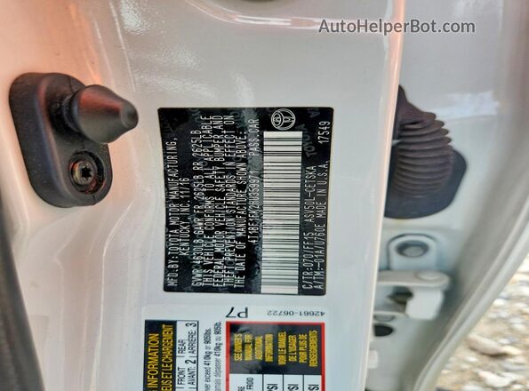 4T1BF1FK2HU359971 2017 TOYOTA CAMRY White Widok naklejki z numerem VIN