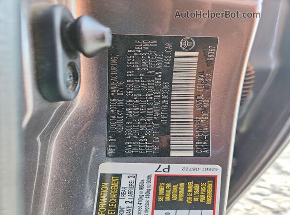 4T1BF1FK2HU632066 2017 TOYOTA CAMRY Серый Вид подкапотного пространства