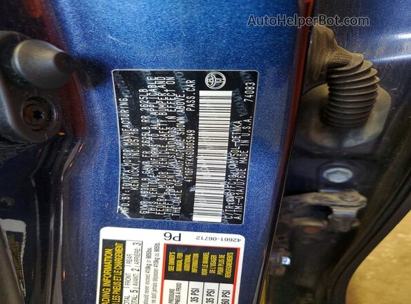 4T1BF1FK4GU605949 2016 TOYOTA CAMRY Blue Vista del compartimento del motor