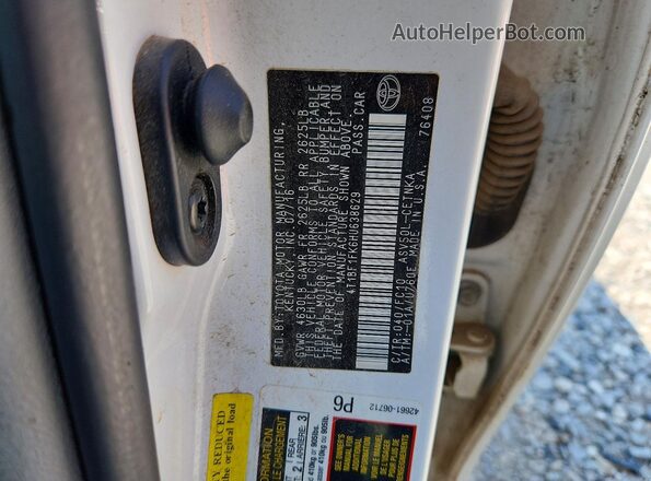 4T1BF1FK6HU638629 2017 TOYOTA CAMRY Белый Вид подкапотного пространства